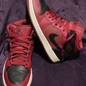 Burgundy and Black Jordan 1